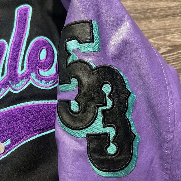 Black and Purple Varsity Jacket - Picture 5 of 10